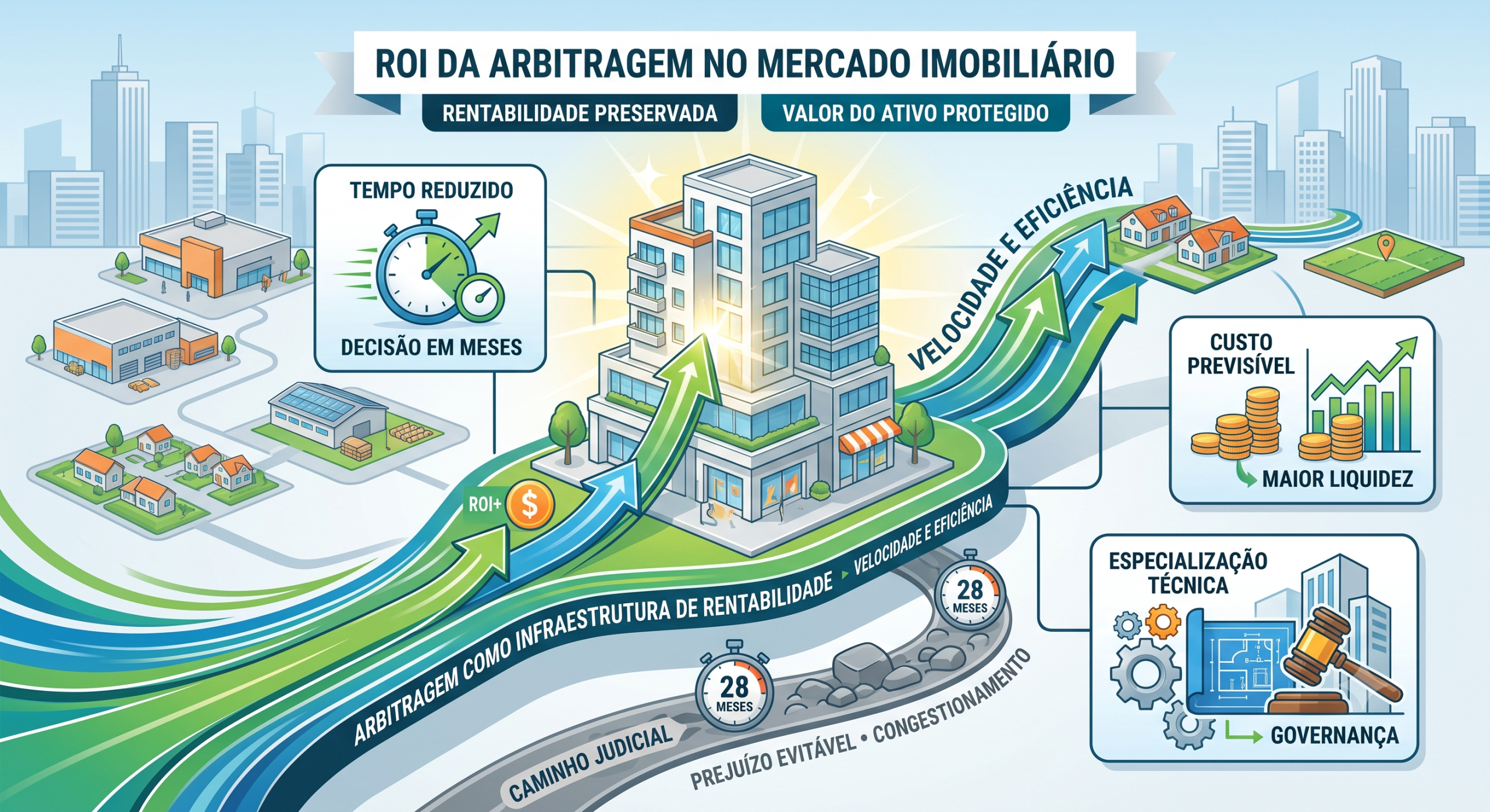 A arbitragem como infraestrutura de rentabilidade imobiliária: o prejuízo evitável do setor imobiliário